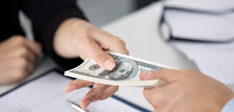 receiving money